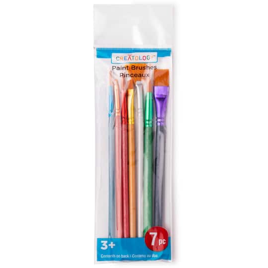 12 Packs: 7 ct. (84 total) Metallic Paint Brushes by Creatology®